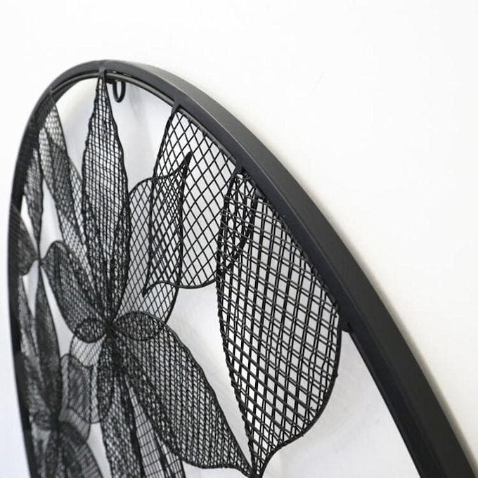 アイアンウォールアートパネル「丸」幅74cm モダン 壁飾り（405）