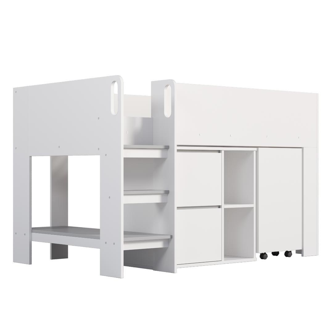 システムベッド 3点セット 分離可能 高さ120cm シングル ロータイプ