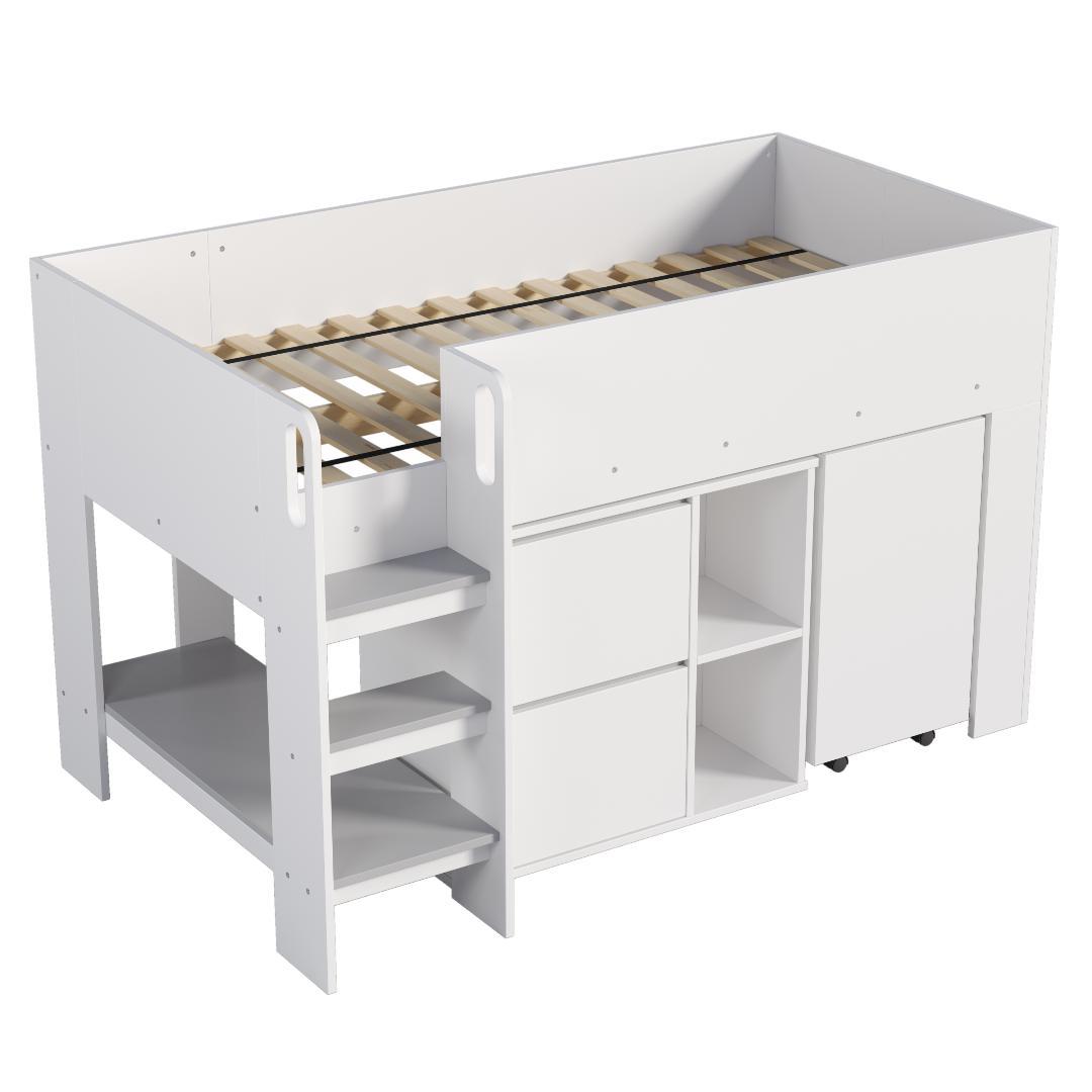 システムベッド 3点セット 分離可能 高さ120cm シングル ロータイプ