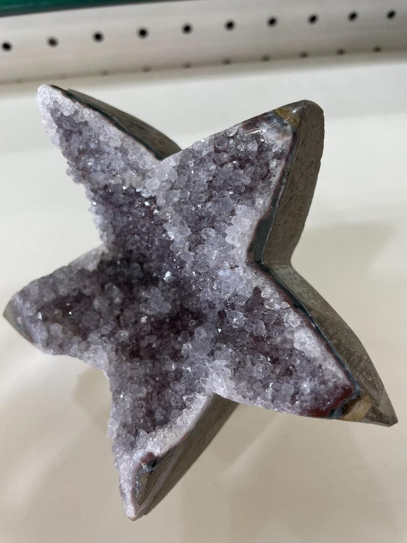 アメジスト 星の形きらきら台付き ブラジル産 Amethyst 天然石