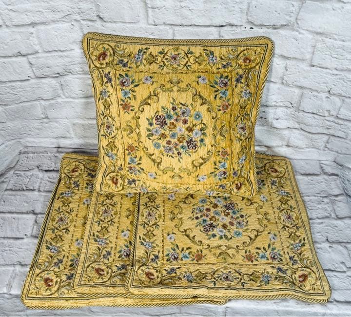 ＊イタリア製ジャガード織クッションカバー　　4枚set＊