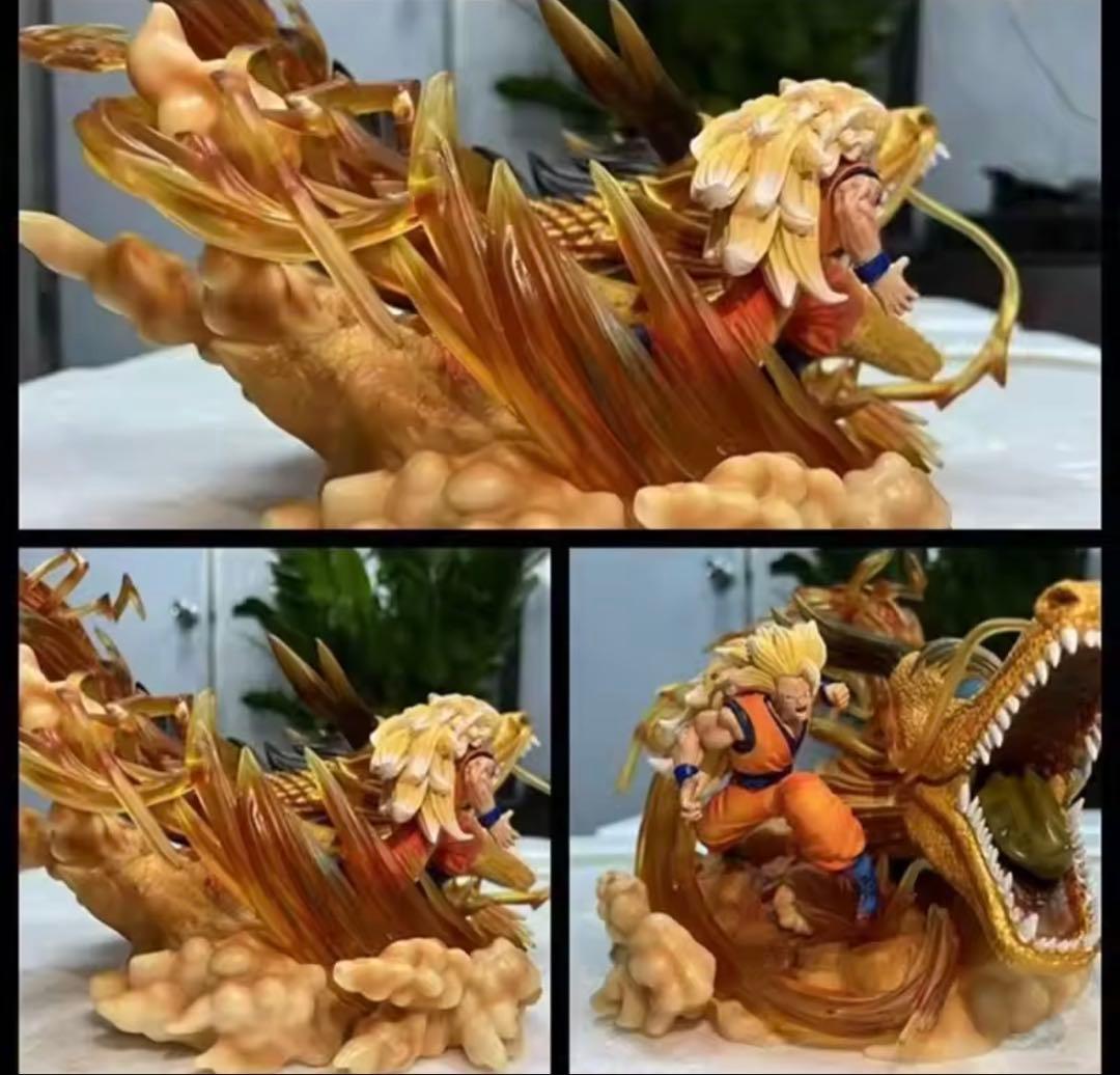 ドラゴンボール　悟空　超サイヤ人3 龍拳爆発フィギュア　ガレージキット22cm