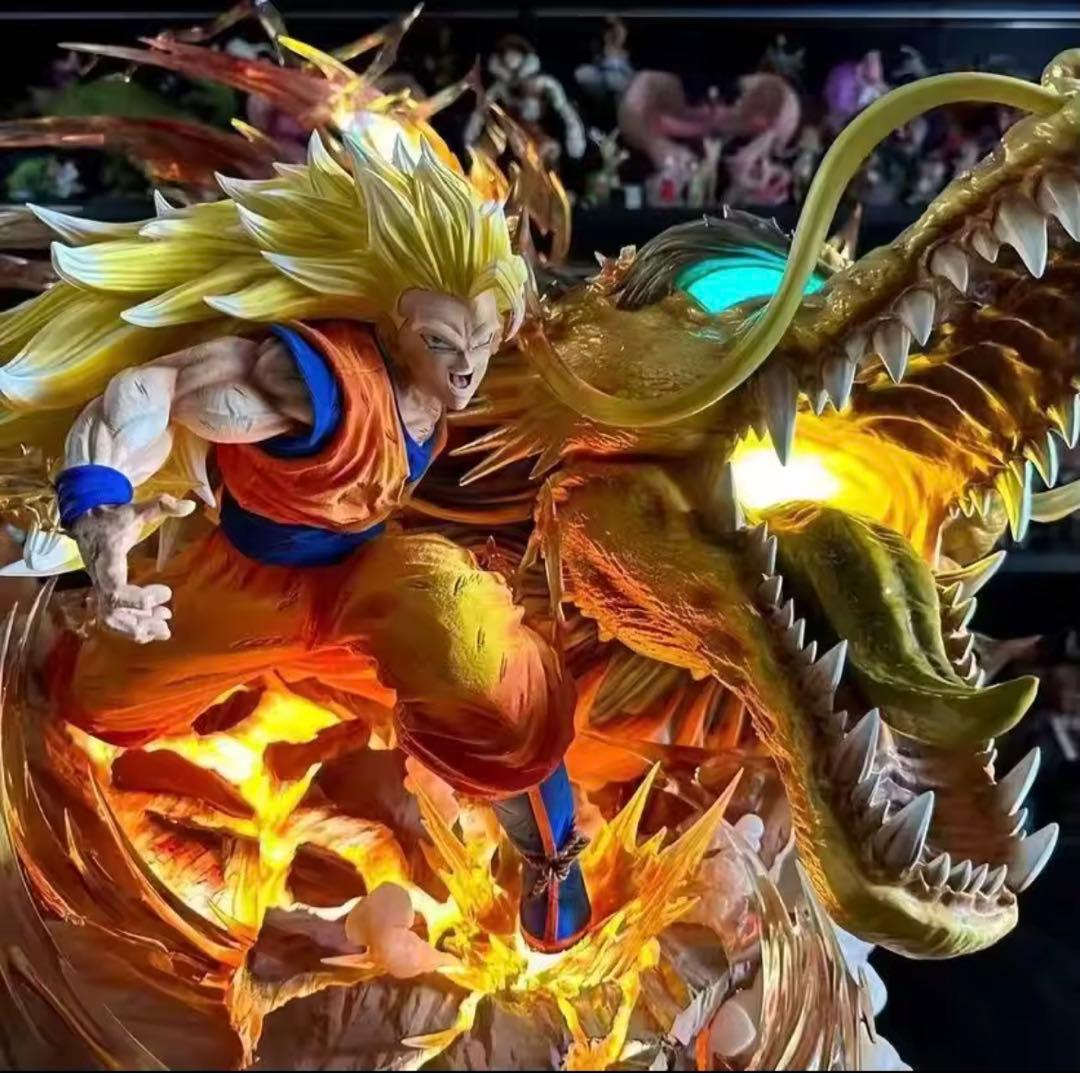 ドラゴンボール　悟空　超サイヤ人3 龍拳爆発フィギュア　ガレージキット22cm