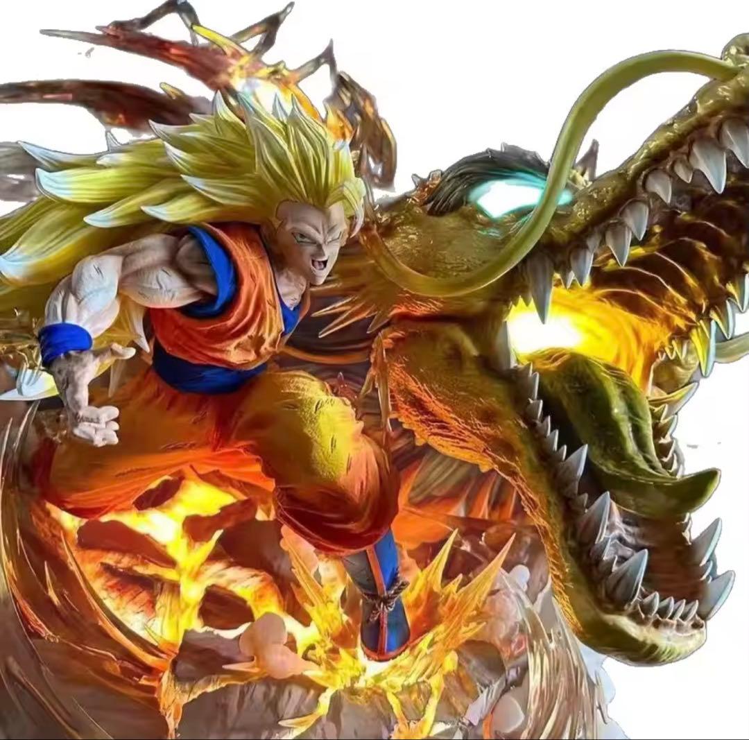 ドラゴンボール　悟空　超サイヤ人3 龍拳爆発フィギュア　ガレージキット22cm