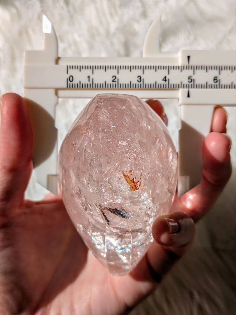 ♡ピンクアゼツライト（通称） 濃ピンク　クリアクォーツ♡　ぷっくりハート