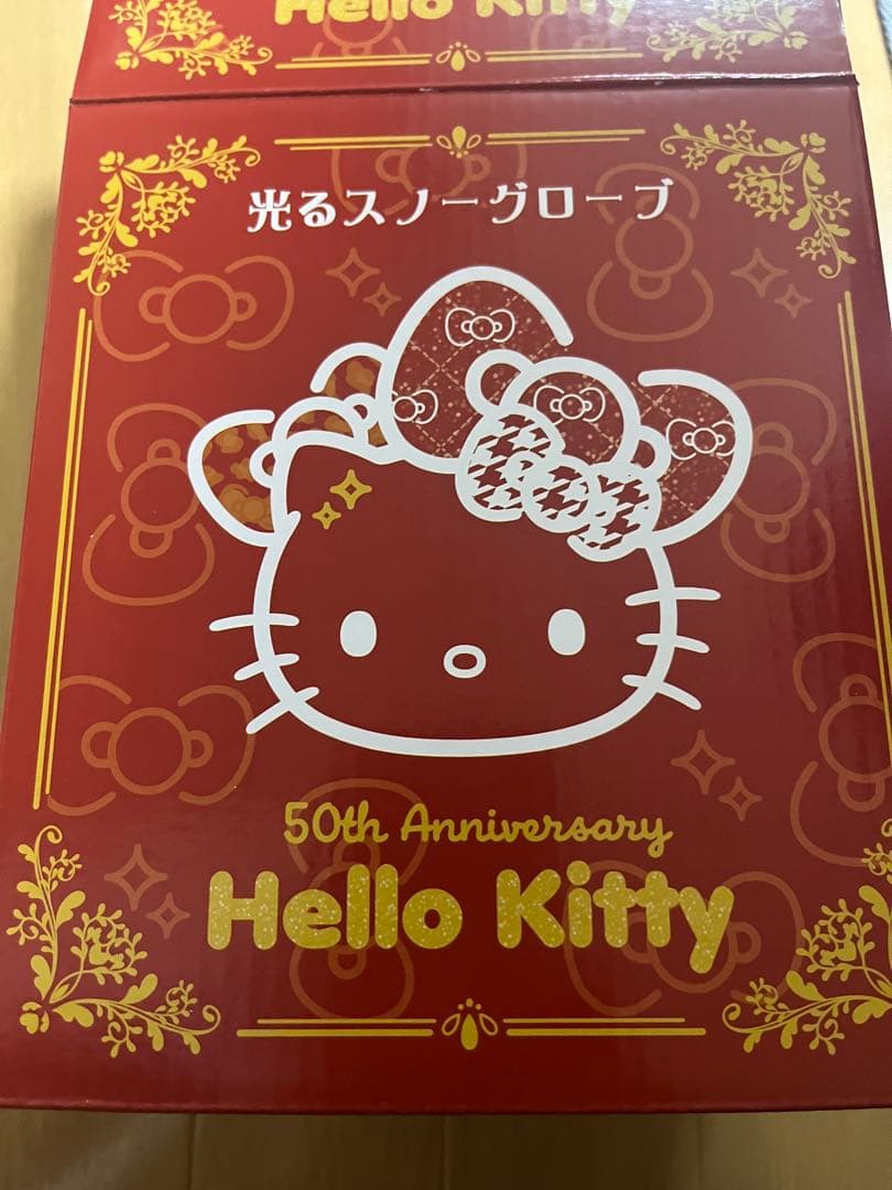 キティちゃん スノーグローブM ハローキティ50周年記念 誕生日 スノー