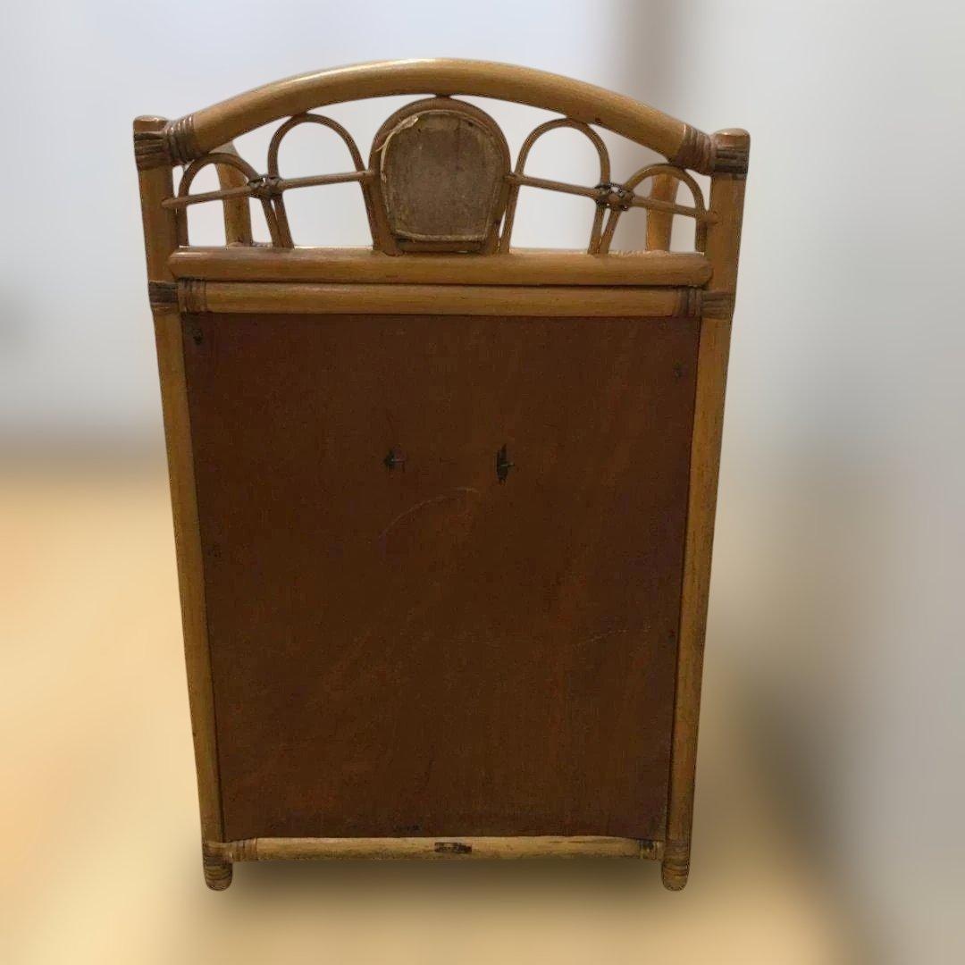 送料無料 ラタン 籐製 チェスト 5段 収納棚 タンス レトロ　250804-2