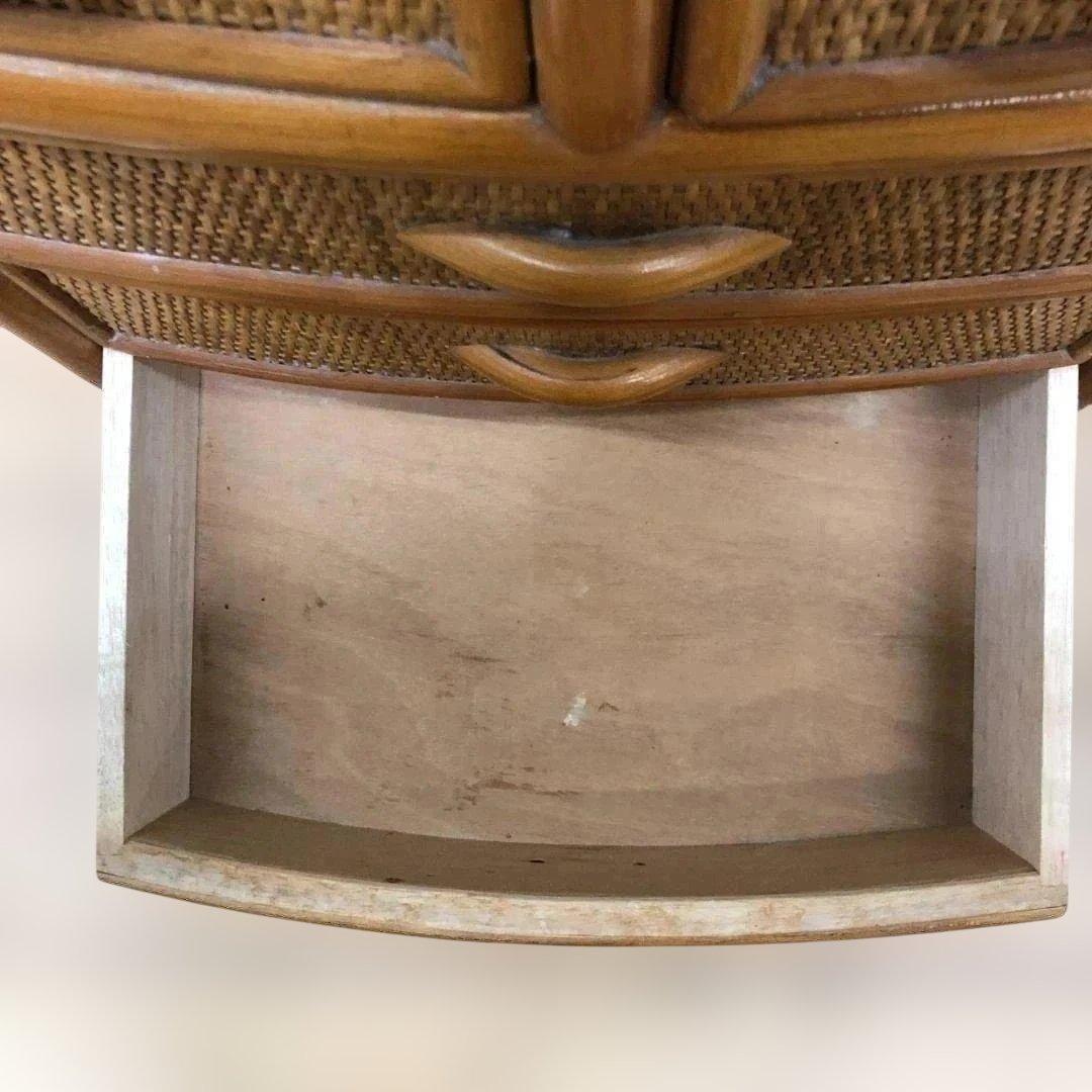 送料無料 ラタン 籐製 チェスト 5段 収納棚 タンス レトロ　250804-2