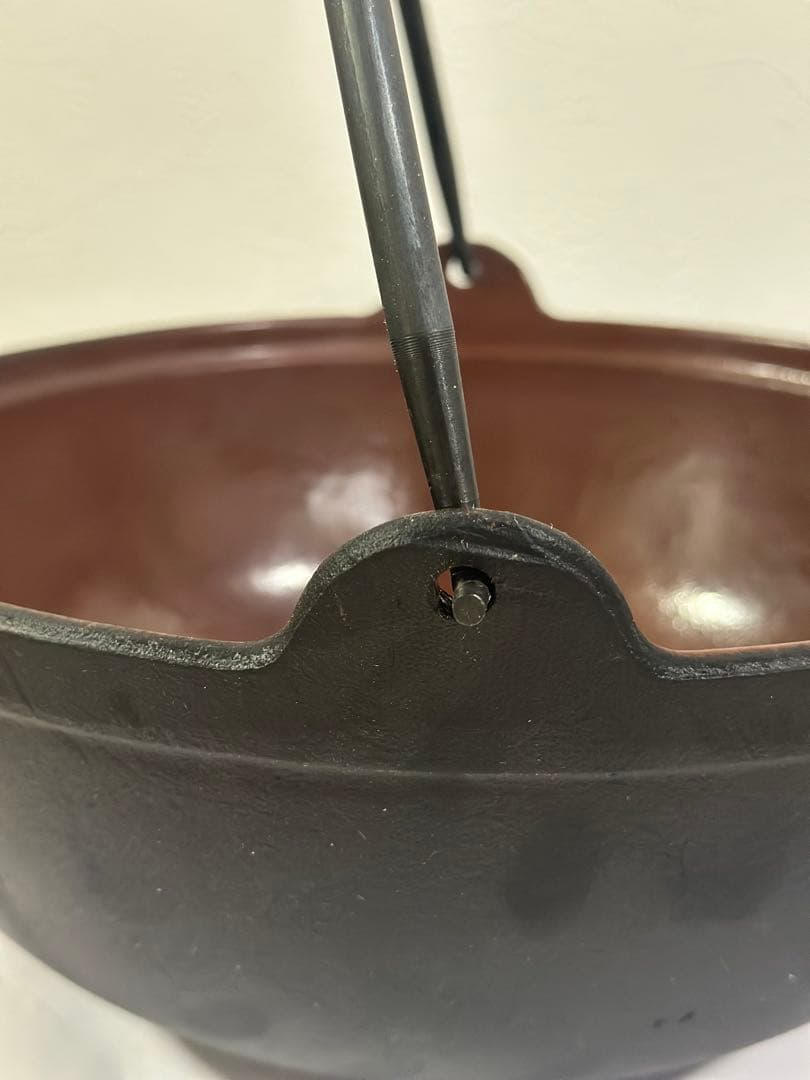 日本製 桑名鋳物 鉄鍋 特大 直径30cm 内側ホーロー仕上げ やまが鍋