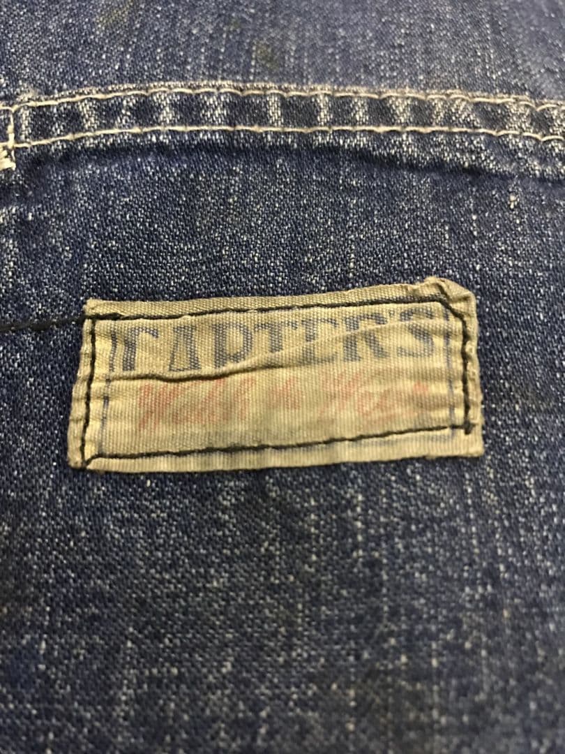 CARTERS　カーターズ　50s 赤耳　インディゴ　デニム ワーク　エプロン