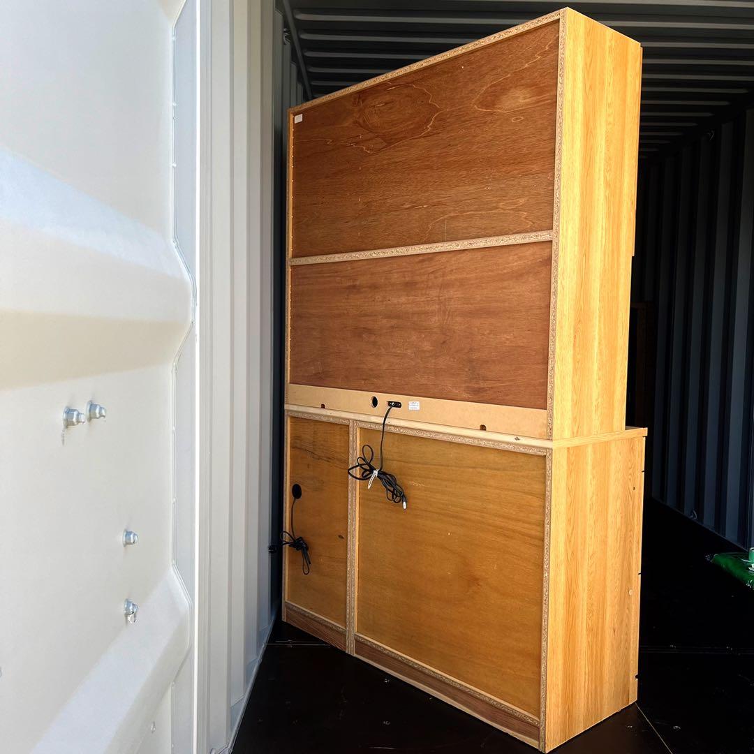 取付無料！末次家具工芸 FLEX120 北欧風ナチュラルキッチンボード 食器棚✨