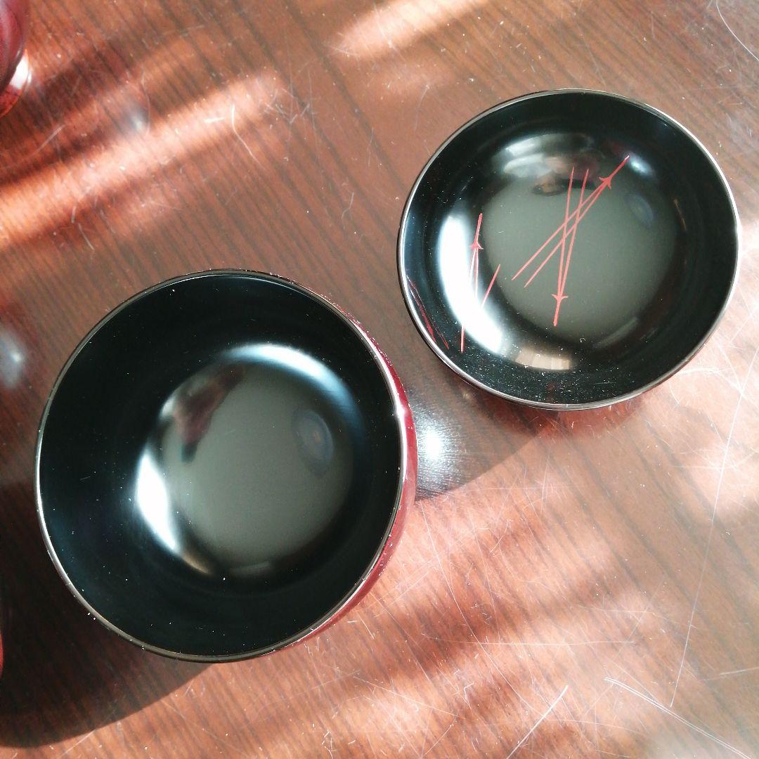 山中塗　要明漆仙　吸物椀　5客　11.5cm