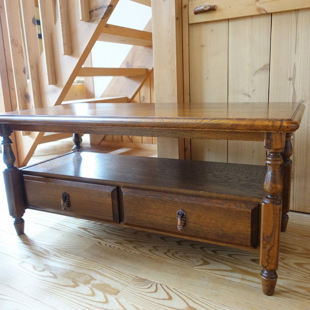 三越家具カントリーハウスブルージュ★引き出し付きセンターテーブル