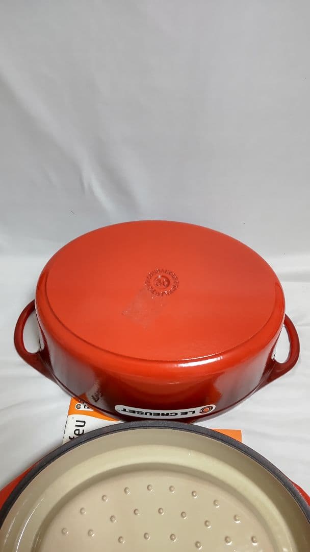 ルクルーゼ クーザンス デュッフオーバル30㎝ チェリーレッド 幻の鍋