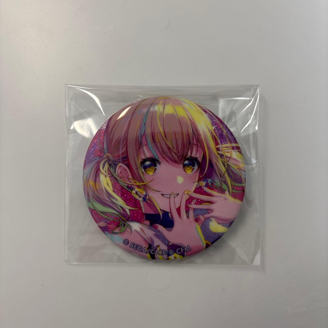 プロセカ グリッター缶バッジ グリ缶 小豆沢こはね 8b 特訓後 3周年