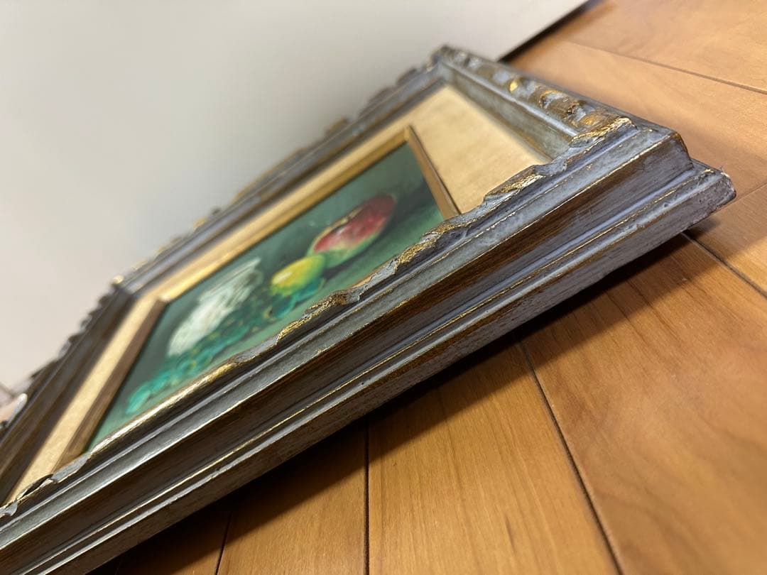 村岡大洋(TAIYO)作 油絵 「静物」美術品 40cm×45cm×4cm 果物