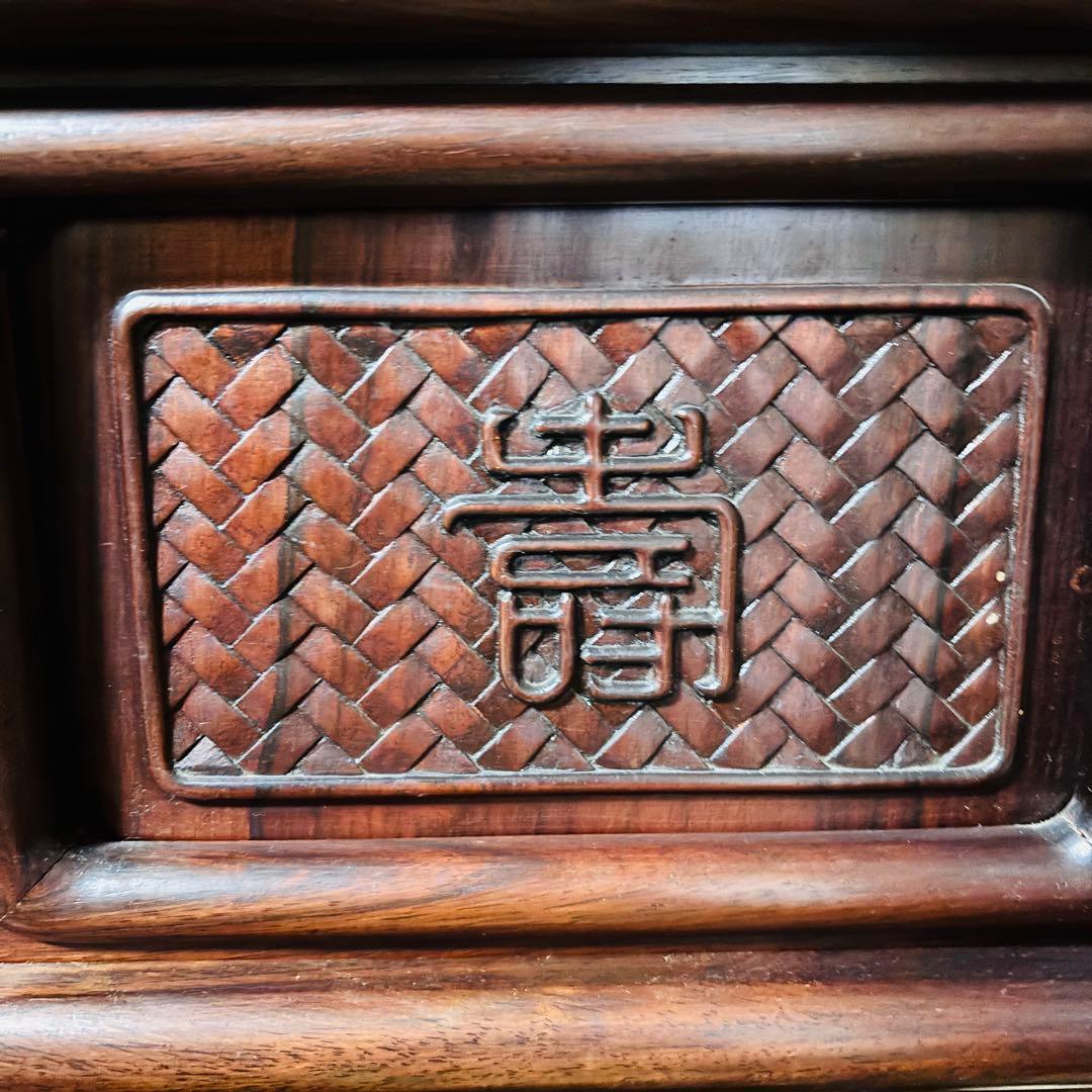 茶棚 違い棚 装飾彫刻飾り アンティーク 飾り棚 茶箪笥 レトロモダン 収納棚