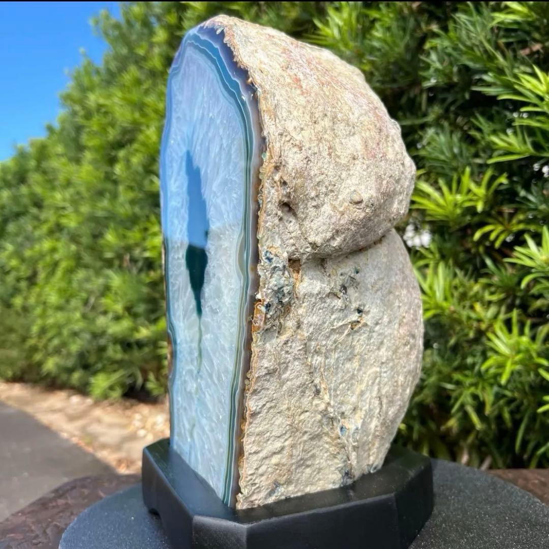 ☆家宝級 大迫力☆16.79kg!!☆爽やかブルー発色☆ブルー瑪瑙 原石 天然石