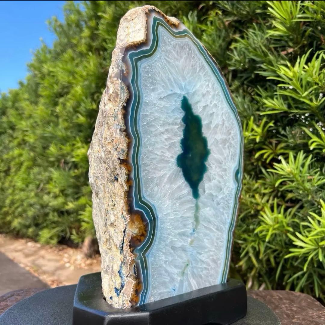 ☆家宝級 大迫力☆16.79kg!!☆爽やかブルー発色☆ブルー瑪瑙 原石 天然石