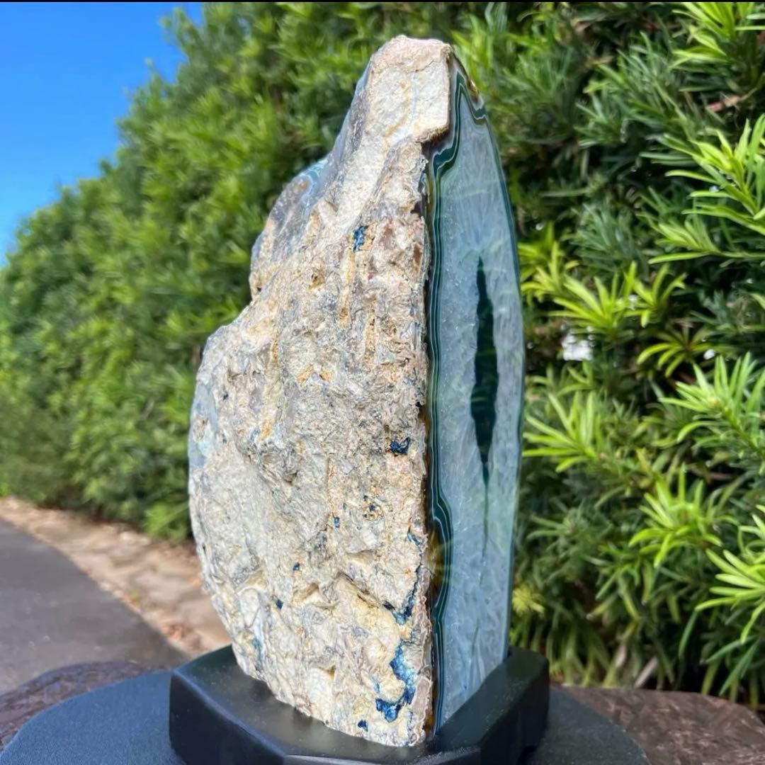 ☆家宝級 大迫力☆16.79kg!!☆爽やかブルー発色☆ブルー瑪瑙 原石 天然石