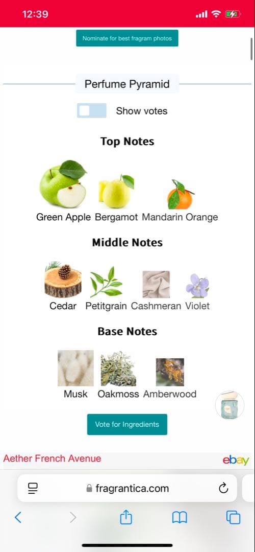 香水(男性用) Fragrance World Aether