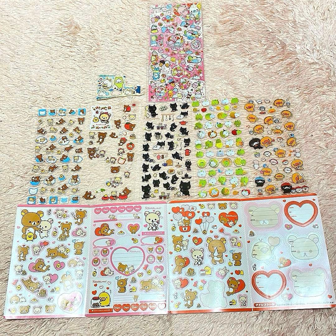 平成レトロ サンエックスキャラクター シールまとめ売り - メルカリ