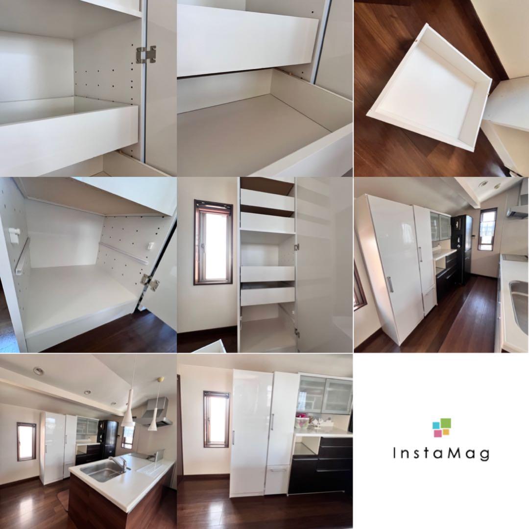 ぽかぽか　大量収納キッチンストッカー 幅50 食品ストッカー dinos