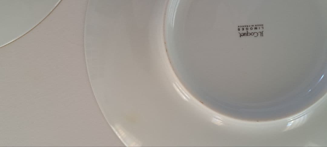 J.L Coquet ジャン・ルイ・コケ　ゴールドストライプ 大皿2枚セット