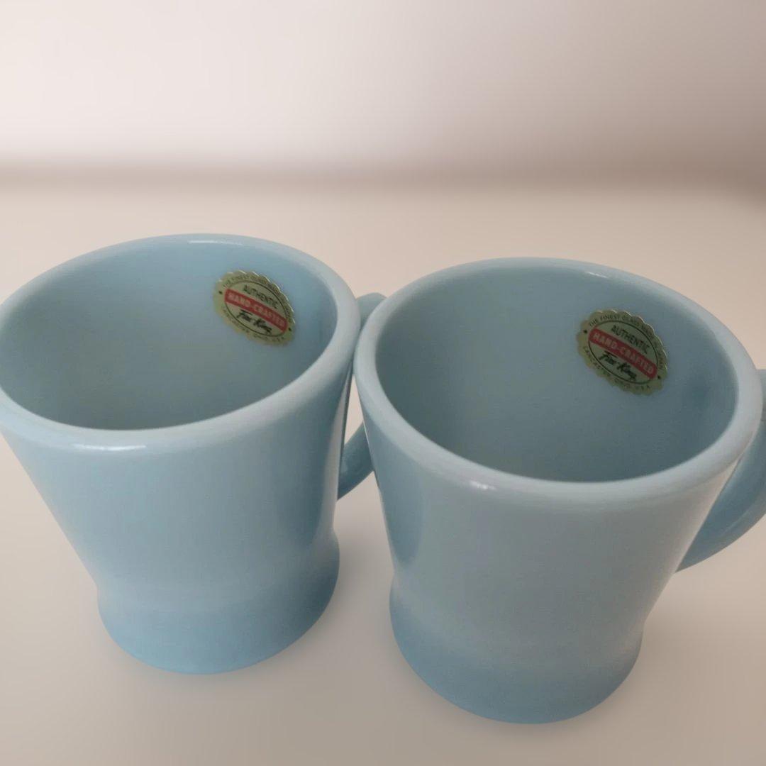 新品未使用 ファイヤーキング Dハンドルマグ ターコイズブルー 2個