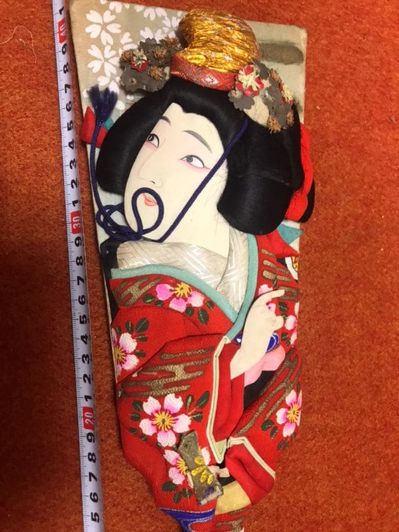 押絵羽子板　歌舞伎風　昭和レトロ 88 年前の物