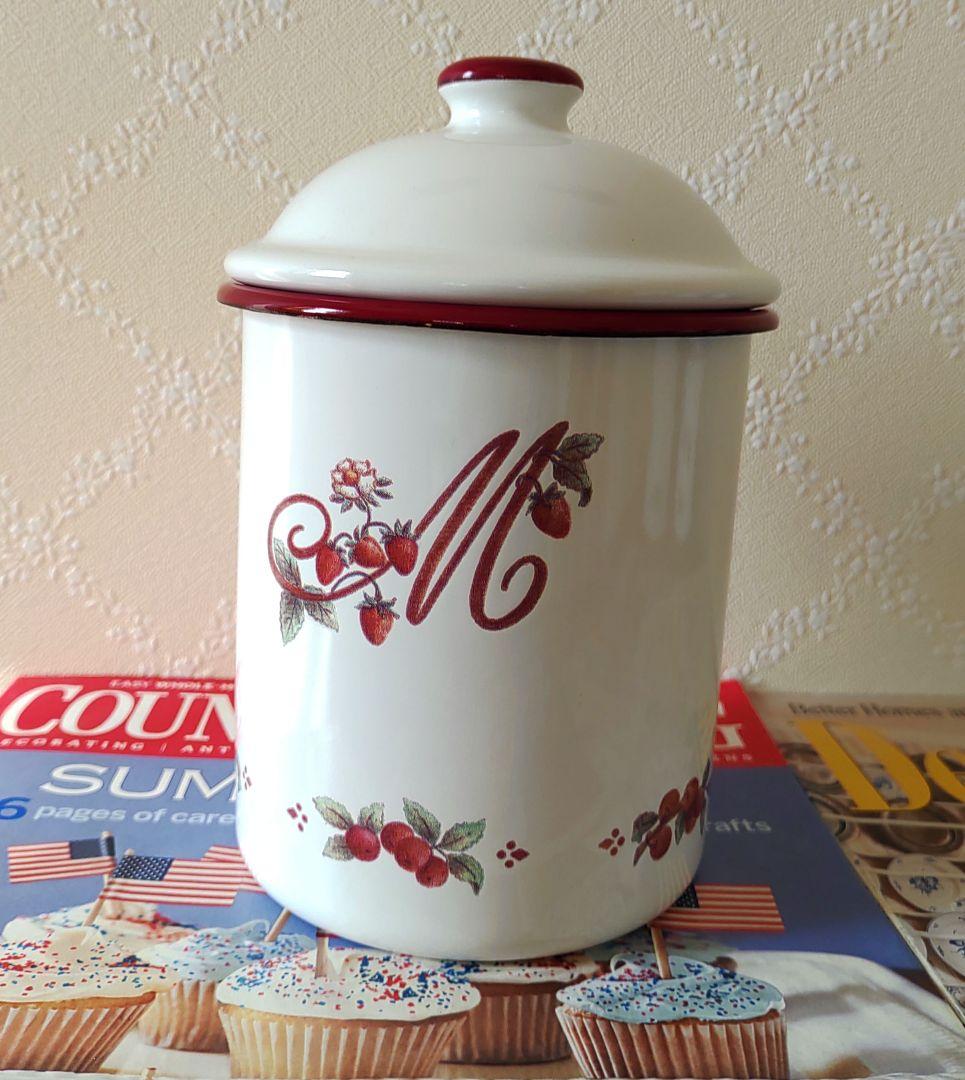 マニー　ロココ　ホーローキャニスター