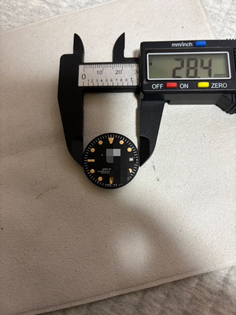 28.5mm NH34用　ブラックアンティークダイヤル ブラック 文字盤