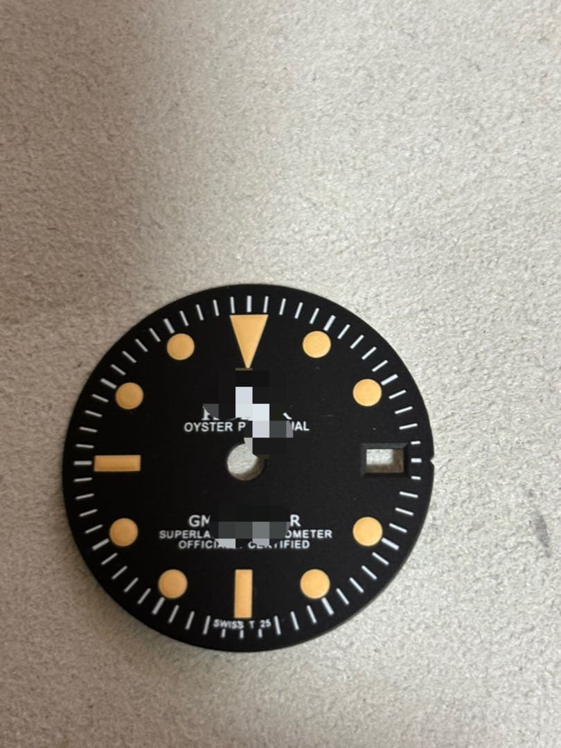 28.5mm NH34用　ブラックアンティークダイヤル ブラック 文字盤