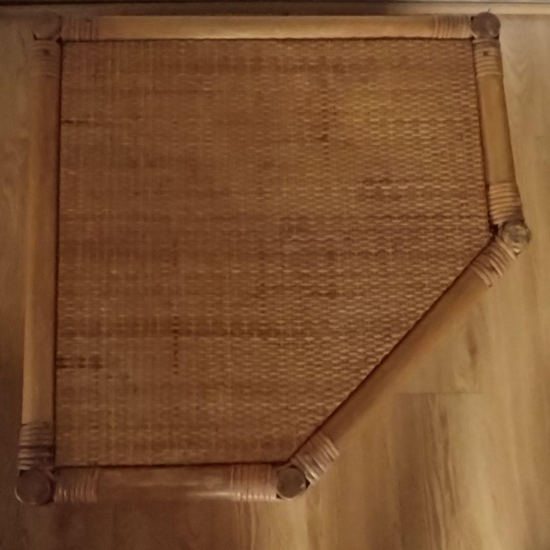 アンティークラタン籐コーナーラックレトロ