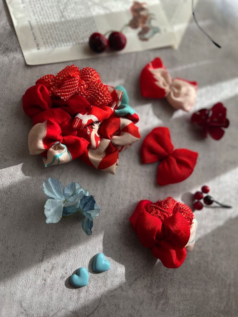 h*i様 七五三　七五三髪飾り　ヘッドドレス　着物髪飾り　リメイク髪飾り　069