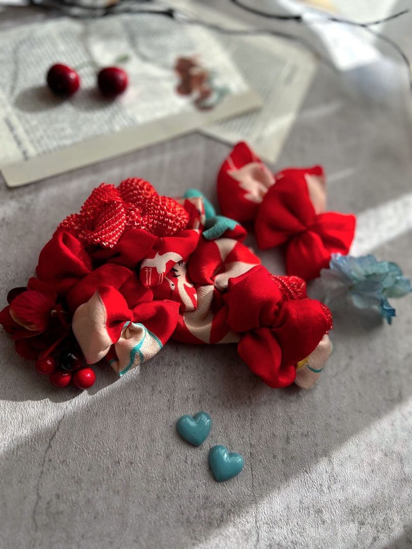 h*i様 七五三　七五三髪飾り　ヘッドドレス　着物髪飾り　リメイク髪飾り　069