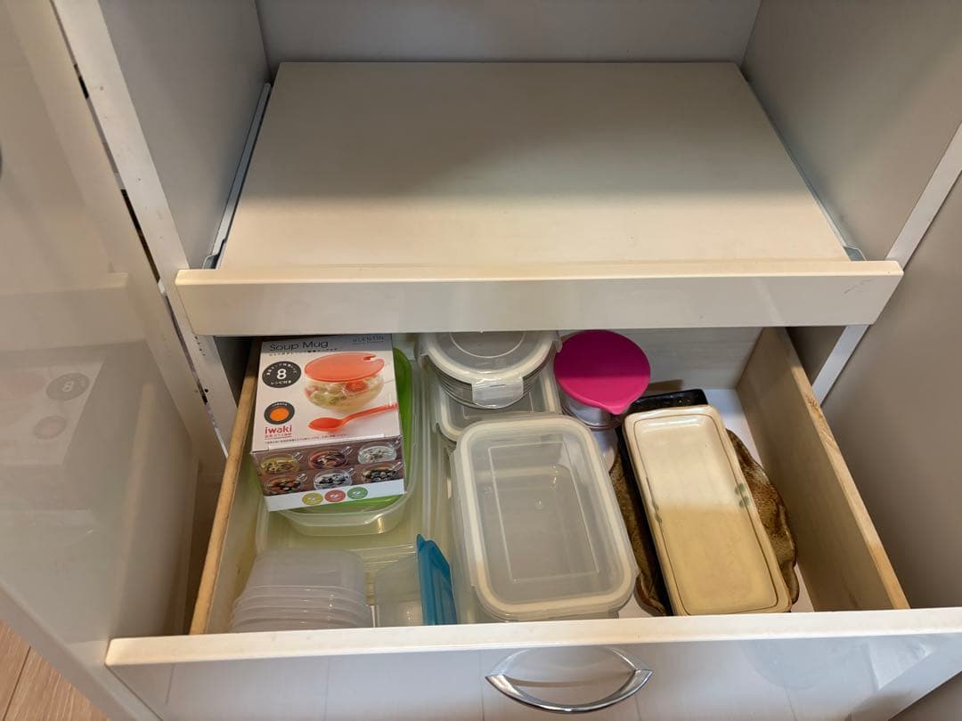 ホワイト キッチンカウンター 約90cm幅