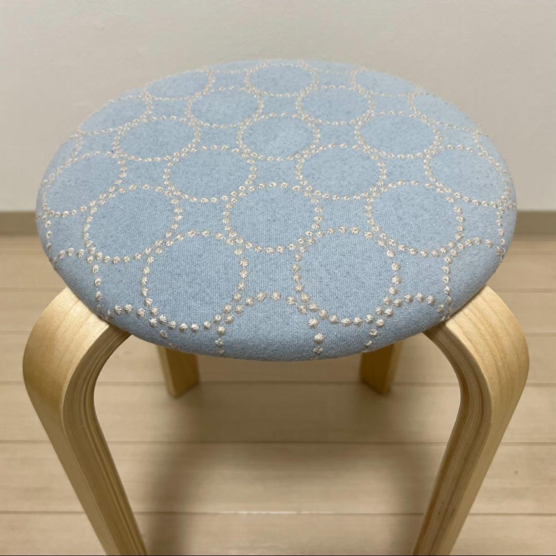 ミナペルホネン スツール タンバリン 丸椅子 【ライトグレー/ネイビー】 チェア