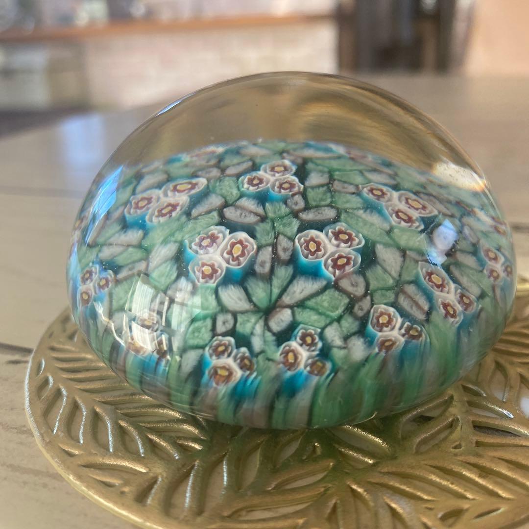 イタリア ベネチア ムラーノガラス ミルフィオリ ペーパーウエイト