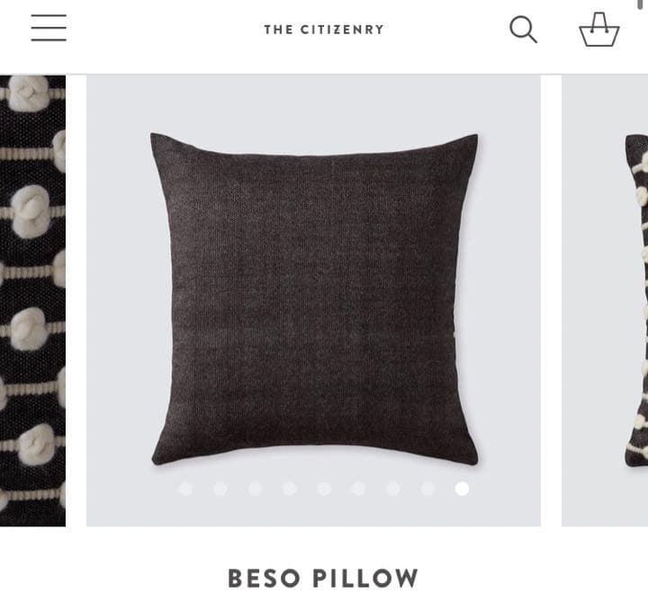 新品アルパカウール　クッション NY The Citizenry