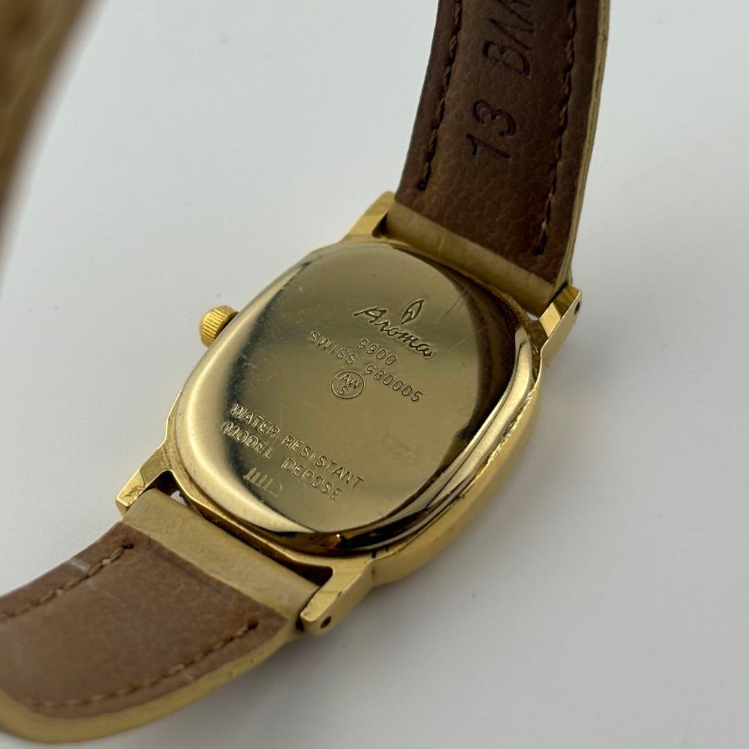 【電池交換済】AROMA モザイクオパール クォーツ 9900 ストーン