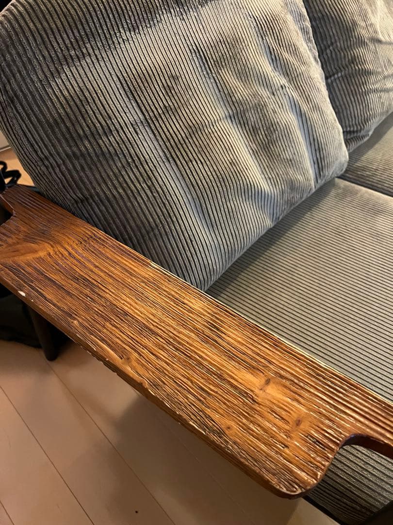 2人掛けソファ　おしゃれ コーデュロイ ヴィンテージ モダンデコ