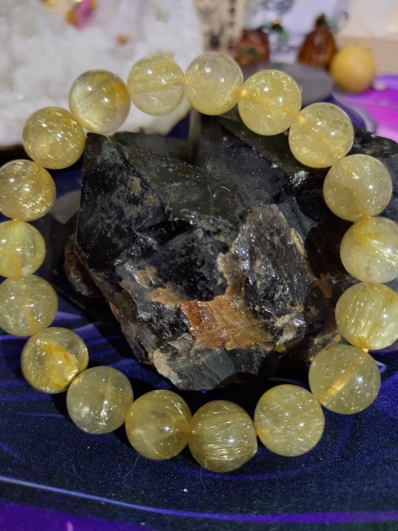 天然石 ルチルインクォーツ ブレスレット