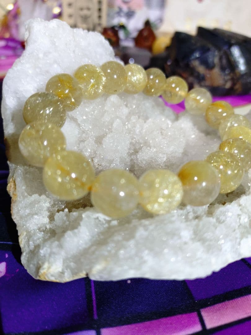 天然石 ルチルインクォーツ ブレスレット