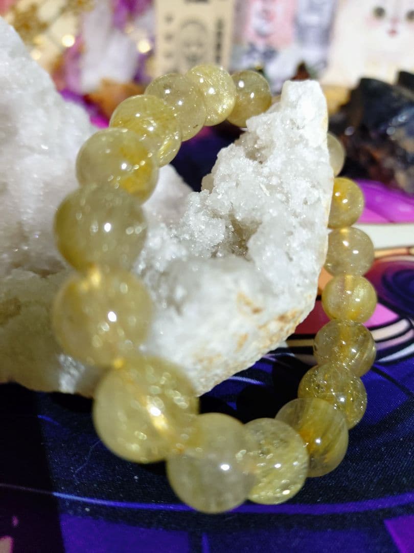 天然石 ルチルインクォーツ ブレスレット