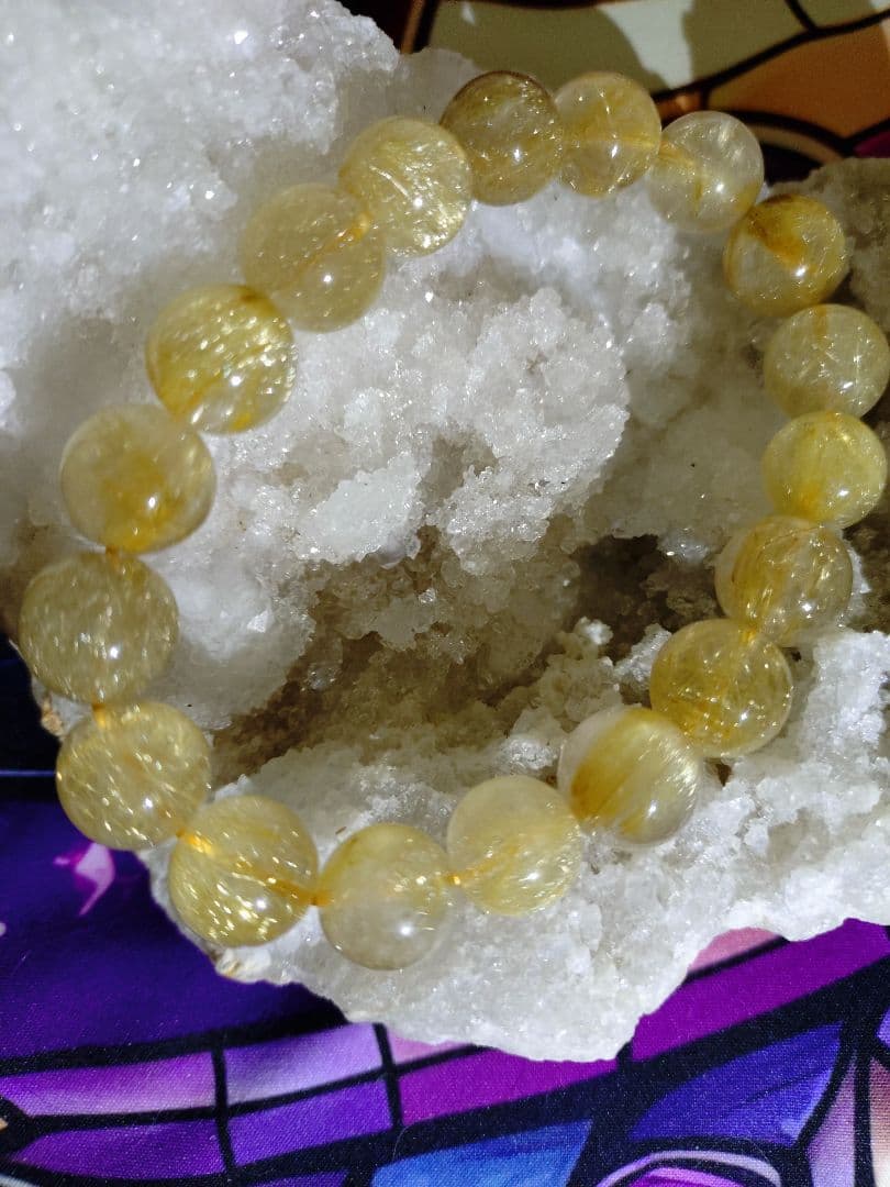 天然石 ルチルインクォーツ ブレスレット