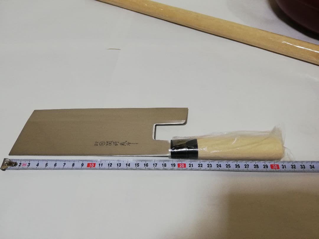 [新品]そば、うどん　麺打セット　3点　こね鉢(直径35.7)、麺切包丁、麺棒