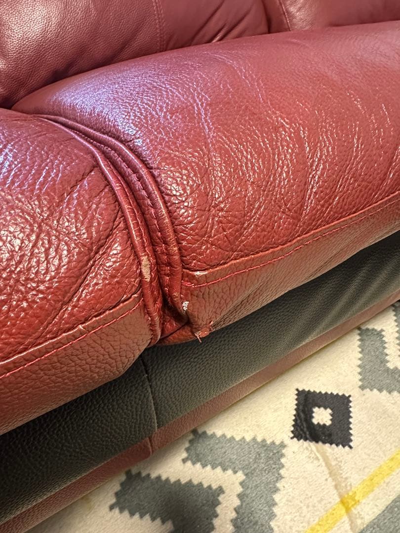 直接引取り限定★ヤマダオリジナル　本革左カウチソファ美品