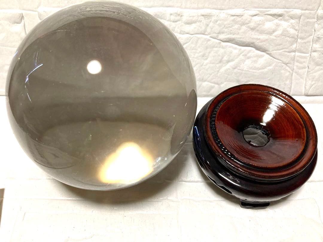 水晶玉 鑑定書 箱 台座つき 1999年製