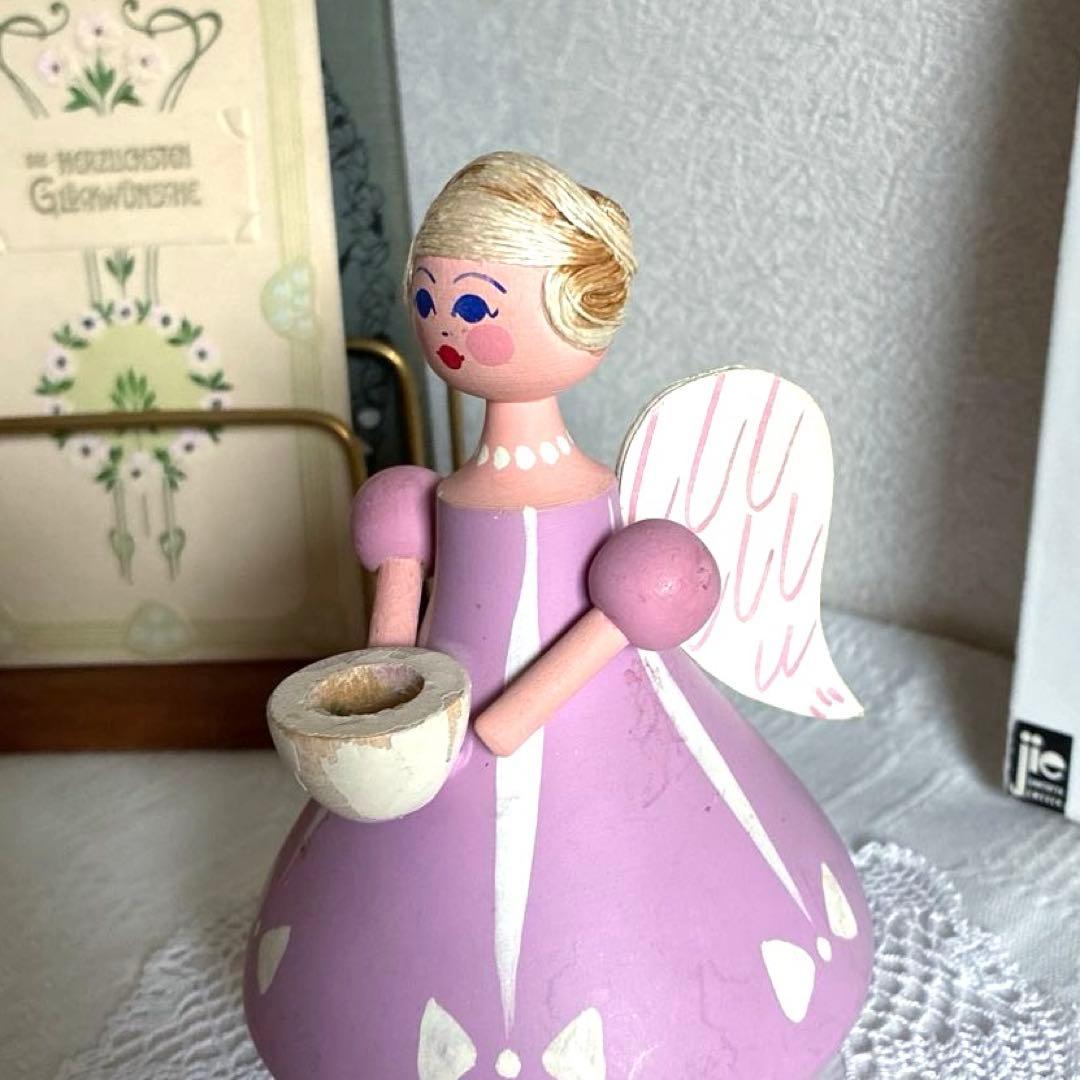 RN167 北欧ヴィンテージ Hemslöjd エンジェルのキャンドスタンド